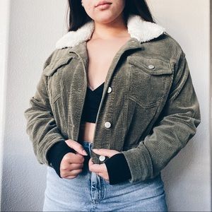 Corduroy denim jacket